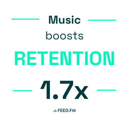 Music boosts retention 1.7x